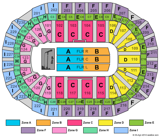Xcel Energy Center End Stage Zone Seating Chart